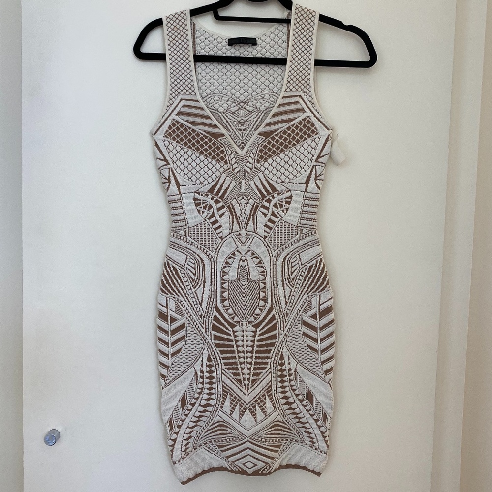 RVN Armor V-Neck Sheath Dress - Picture 1 of 13